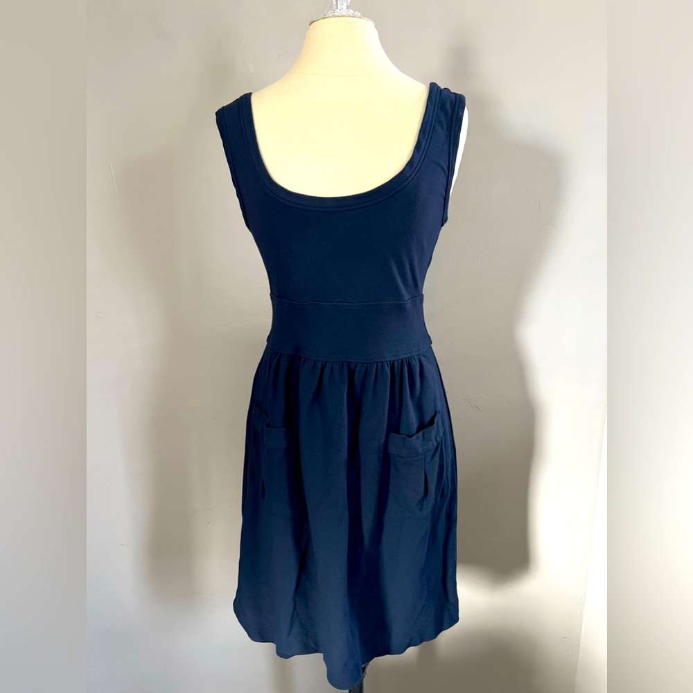 Diane Von Furstenberg DVF Cezanne Navy Blue Stretch Jersey Mini Dress Size: S